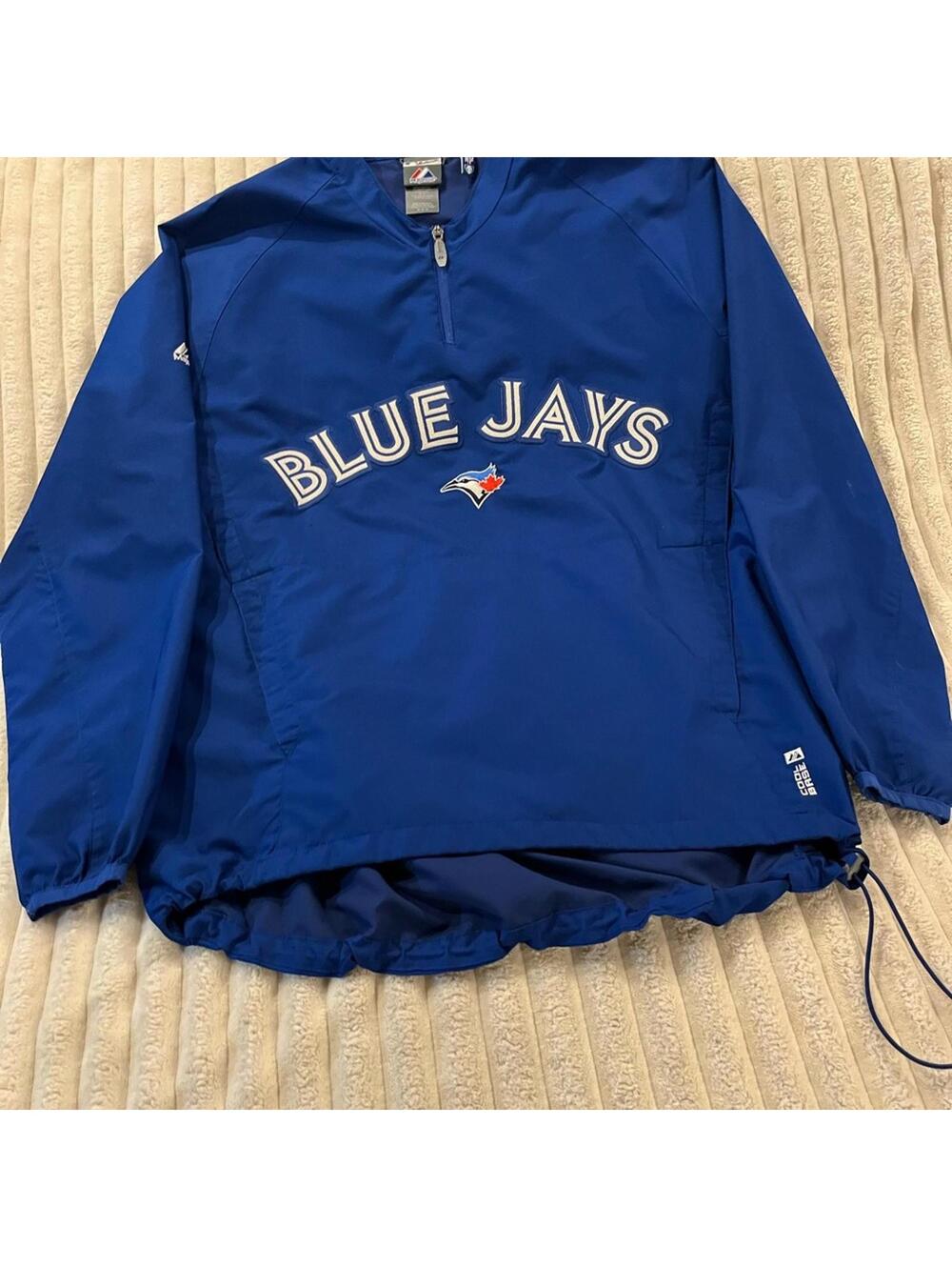 MLB Blue Jays Blue Windbreaker Jacket Men’s Size Medium